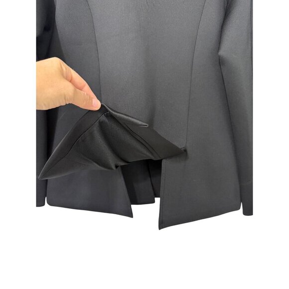 Aday Women's Soft Power Blazer Black Oversized Recycled Scuba Versatile Size S - Picture 6 of 9